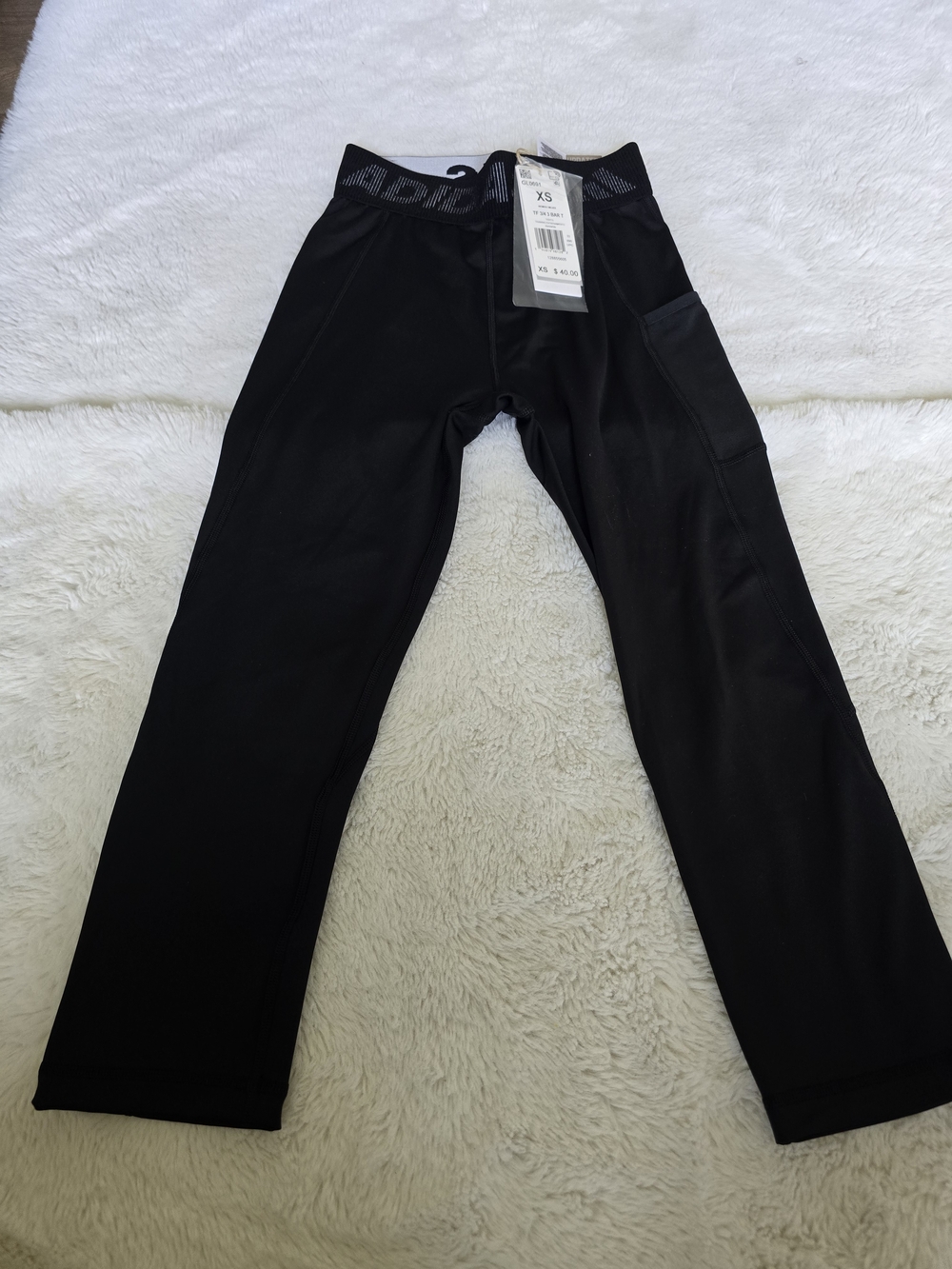 adidas Black/White 3/4 Training Tights
